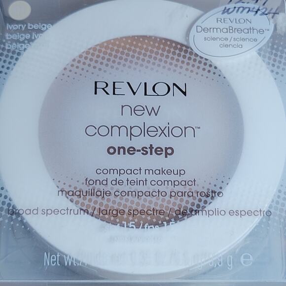 REVLON New Complexion One-Step Compact Makeup SPF 15 IVORY BEIGE 01✨️NEW✨️ - Picture 3 of 10